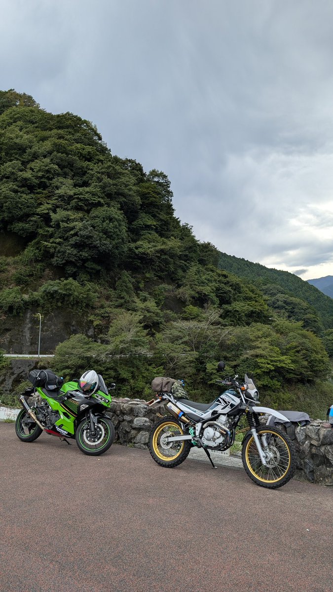 無事🐸
本日はライムグリーンのNinjaさんと秩父バイク弁当〜山伏峠〜有間ダム(名栗湖一周）走ってきました!!