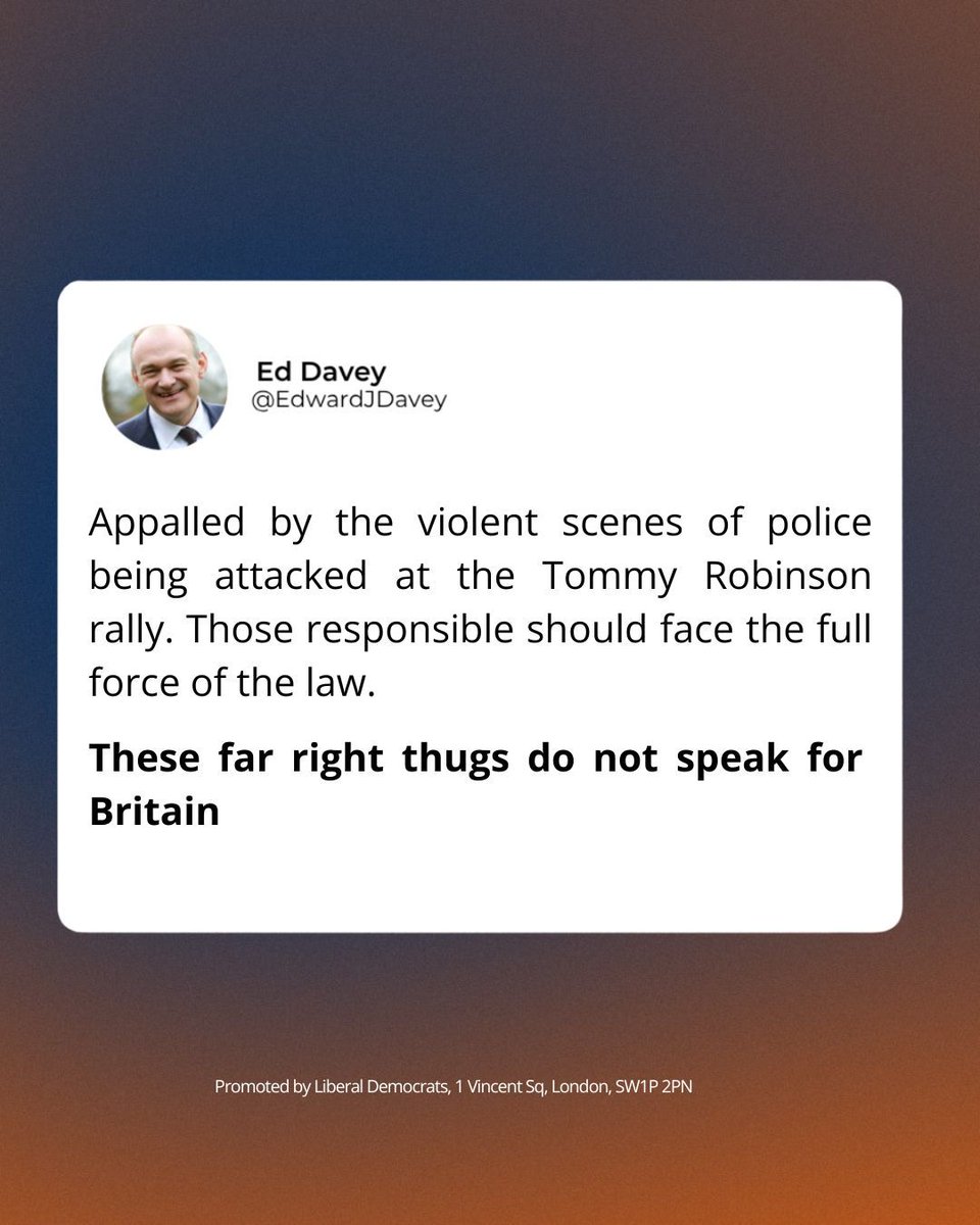 It’s appalling to see police officers come under attack at the Tommy Robinson rally. Those involved should be held accountable through the full force of the law.