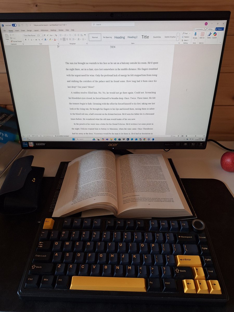Working on a Sunday, because days off are for wimps (and writers who are on top of their deadlines) #amediting