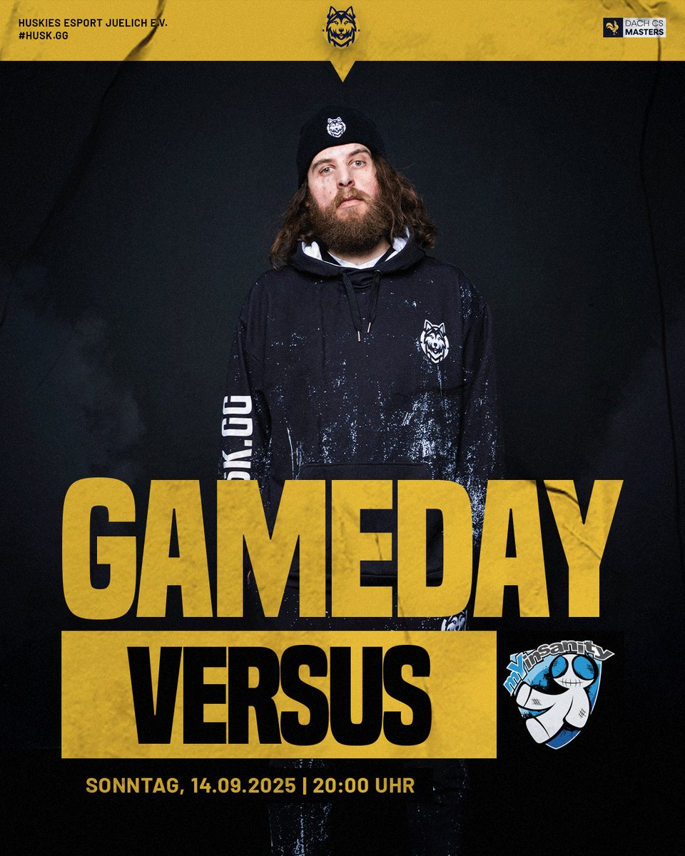 Huskies eSport Jülich e.V. (@huskjuelichgg) on Twitter photo 🐺 Erster Spieltag – <a href="/dachcs/">DACH CS Masters</a> Masters SPK 2 🐺
Heute Abend um 20:00 Uhr spielen wir live aus dem <a href="/GamerLegion/">GamerLegion</a> Bootcamp in Berlin unser erstes Match in der DACHCS Spielklasse 2! 🔥
🆚 @mysinsanity – Best of 3
📺 Live auf: ttv/dachcs
🎙️ Caster: <a href="/StormVarys/">Varys</a> & <a href="/MysteryRatchet/">Tom | MysteryRatchet</a> 🐺 Erster Spieltag – <a href="/dachcs/">DACH CS Masters</a> Masters SPK 2 🐺
Heute Abend um 20:00 Uhr spielen wir live aus dem <a href="/GamerLegion/">GamerLegion</a> Bootcamp in Berlin unser erstes Match in der DACHCS Spielklasse 2! 🔥
🆚 @mysinsanity – Best of 3
📺 Live auf: ttv/dachcs
🎙️ Caster: <a href="/StormVarys/">Varys</a> & <a href="/MysteryRatchet/">Tom | MysteryRatchet</a>