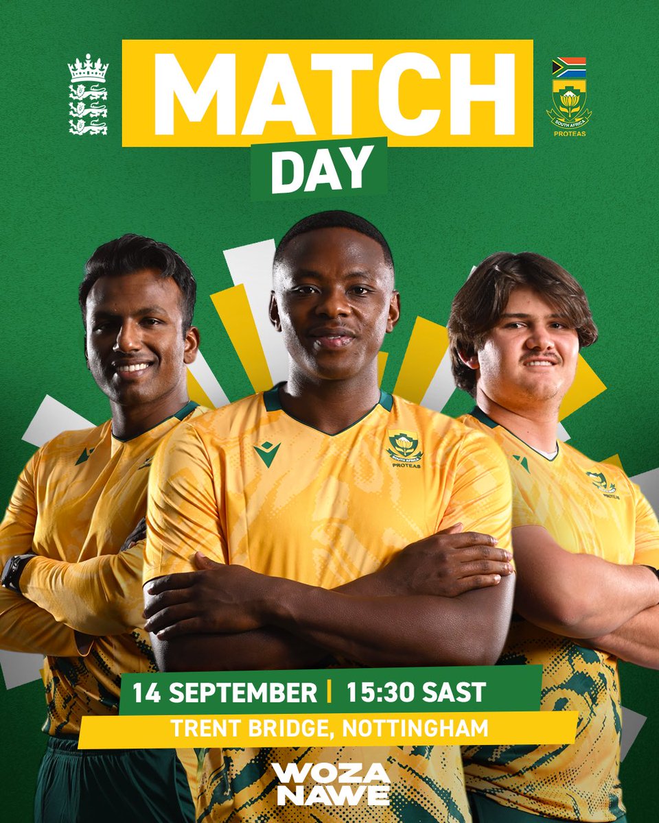 Time to correct Friday's wrongs. No doubt the boys will be motivated to put things right. Massive game I feel especially in the context of what happened on friday. Big game for a few players as well so hopefully we get a good all round performance today 💚💛🇿🇦
#CricketTwitter