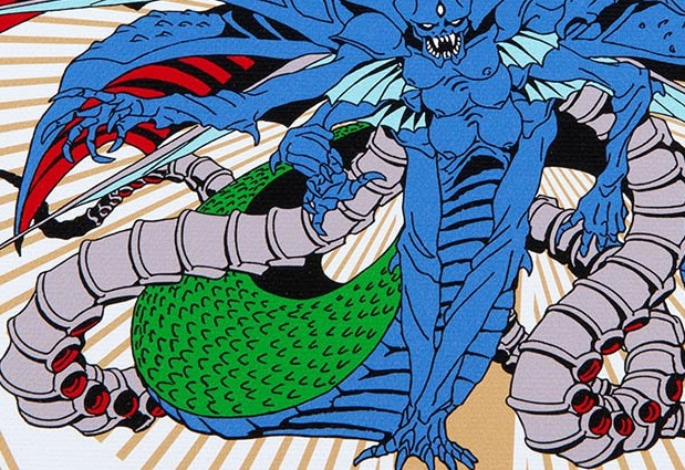 フライング販売で買った壱休（<a href="/1919ikyu/">壱休</a>）様の天魔創世シール4パックが届きました。
ピクシーが1枚も出ずだけど一番希望のルシフェル様が出てきたので良し！
元ネタの6枚羽がアシンメトリーになったデザインが超絶カッコいい…！
一部サタンらしき意匠が見られるのも色々想像できて楽しいです。