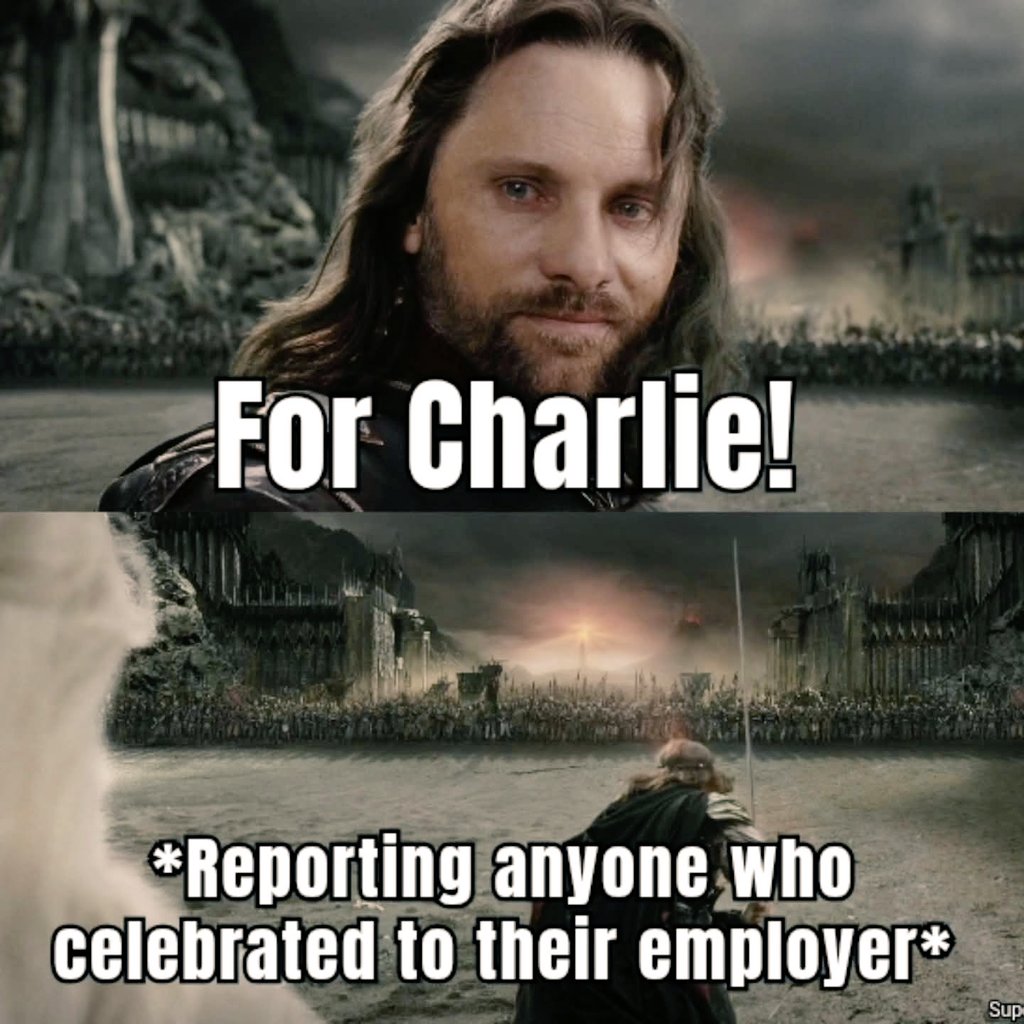Doc_The_Marine's tweet photo. Every one i see that gets fired for mocking the death of #CharlieKirk makes me laugh. https://t.co/lnGKn2F1M4