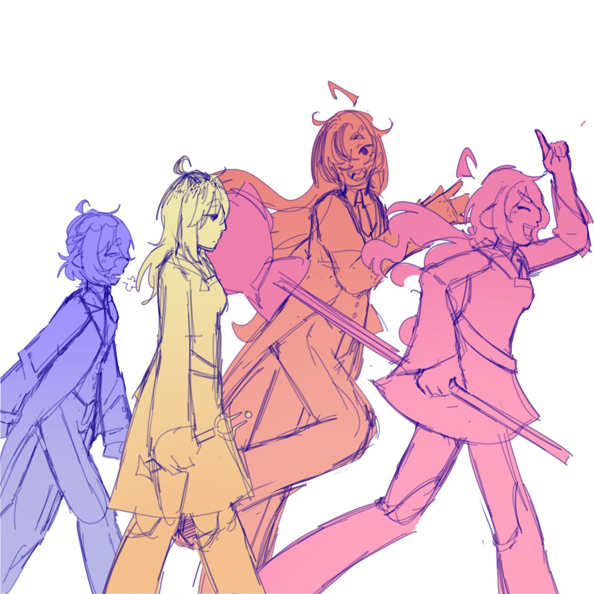 doodles of a little witch academia au☺️