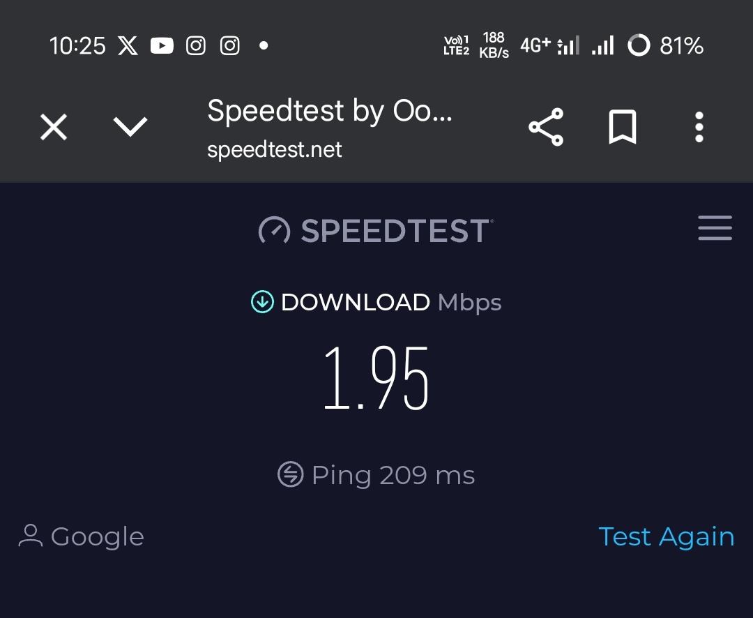 Rambabu0123456's tweet photo. @JioCare @reliancejio Team 😐

Here's the Real time Network 
Speed of my area.🫠⏩🛜

prioritize and resolve this issue at the earliest to ensure a seamless user experience.
Very bad experience with @JioCare 🥲
Day by day 📉⏬

#Jio #JioNetwork #Jiodown
#Connectivity #InternetSpeed