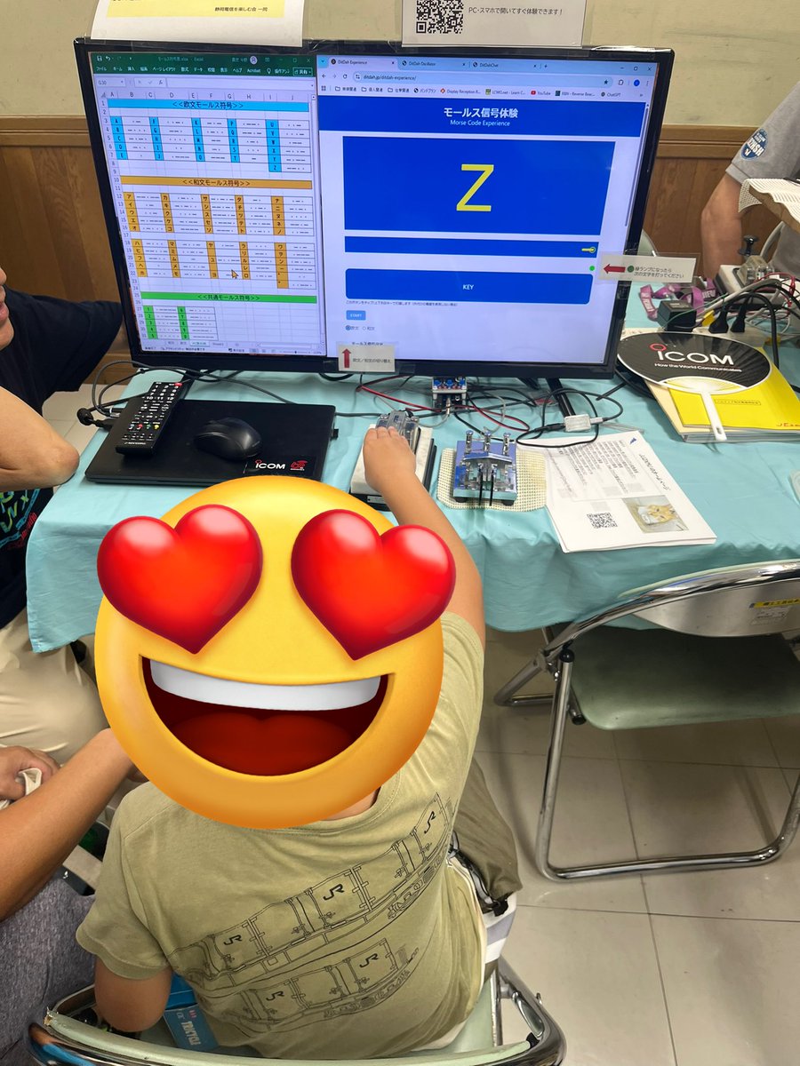 JARL静岡県支部大会「静岡電信を楽しむ会」店じまいしました👍 Ditdah experienceを使ったモールス打鍵体験には小学生や高校生、ベテランの方まで約50名の方に来て頂きました👍ありがとうございました🙏
Ditdahchatの支部大会ルームも盛り上がりました。HSH局プチパイル（笑）
ホント楽しかった👍