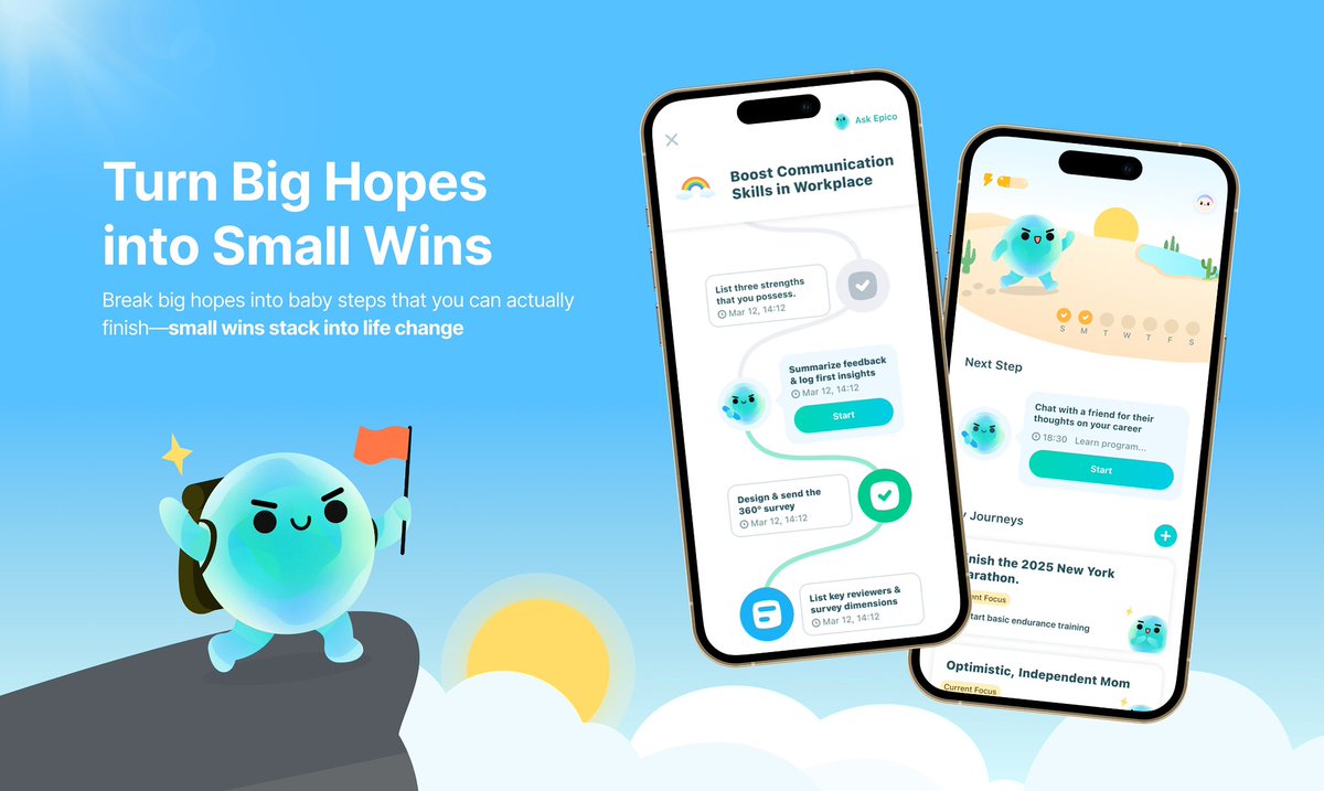 kaitan_journey's tweet image. I got ADHD, can't finish anything. So I built a cute app to turn big hopes into small daily wins.
🙋 Looking for 20 beta testers who procrastinate but have dreams.
Comment "ME" for free access:
Test 1 week → Give feedback → Get 3 months free
#ADHD #ExecutiveDysfunction