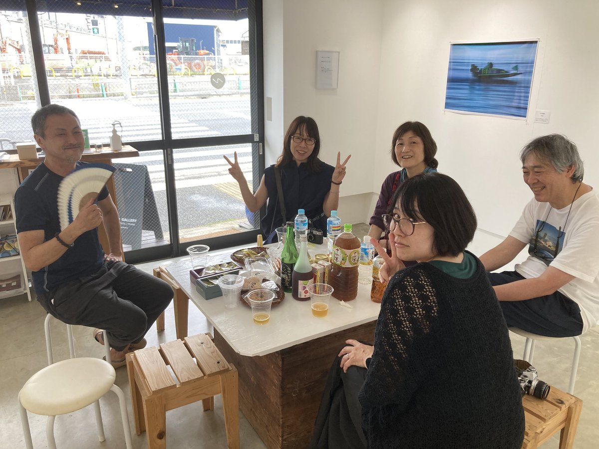 ポスターサイズ写真展、懇親会ー。