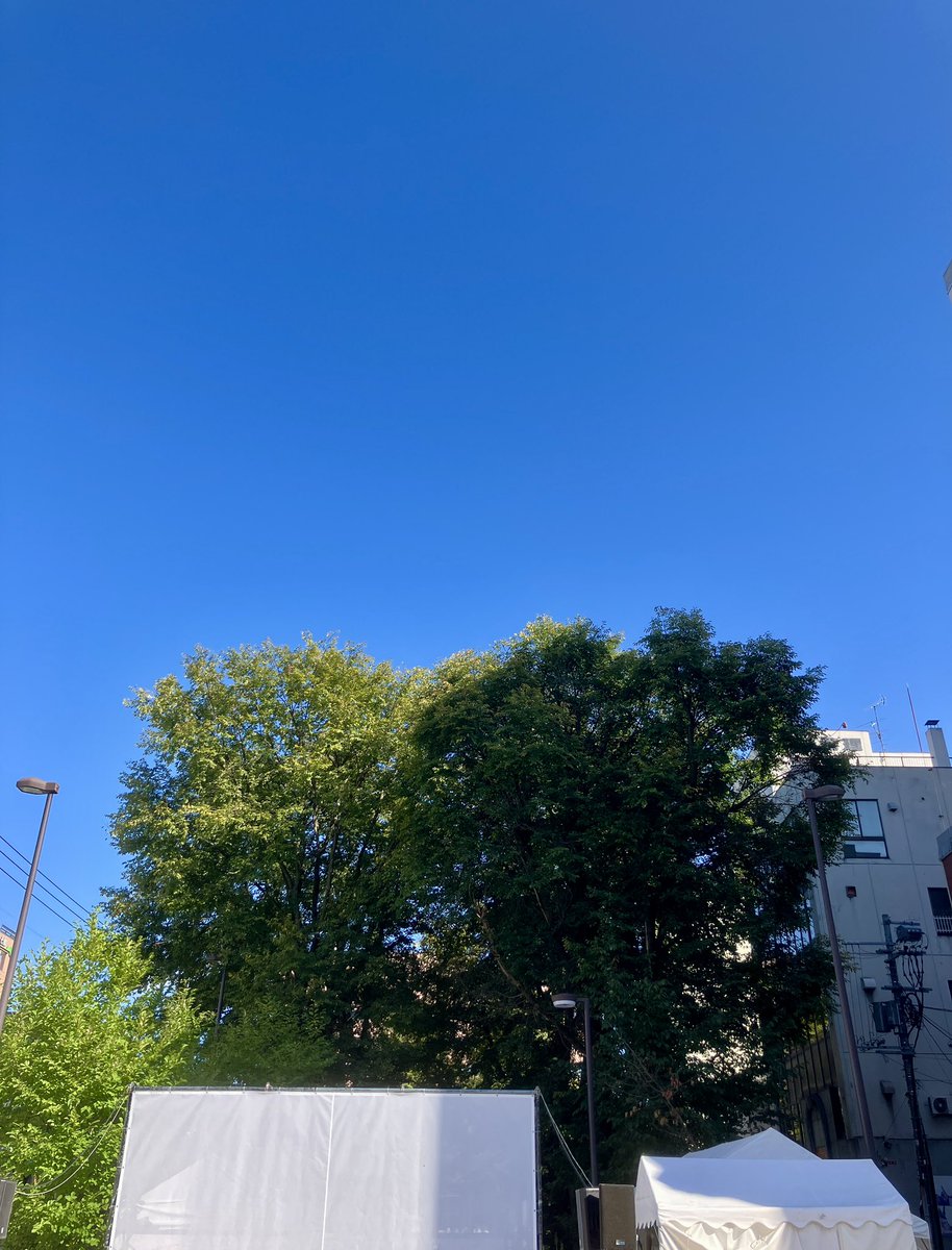 ☀️快晴☀️
本日16時から「あさひかわ食べマルシェ　七条緑道会場」にて。
☆ステラ☆ミニライブ🎸🎤です。
✨お天気の神様が応援してくれてる！✨
そんな気持ちです。
聴いて下さる方の心に響いていただけるように、魂込めて歌います❣️
#食べマルシェ2025