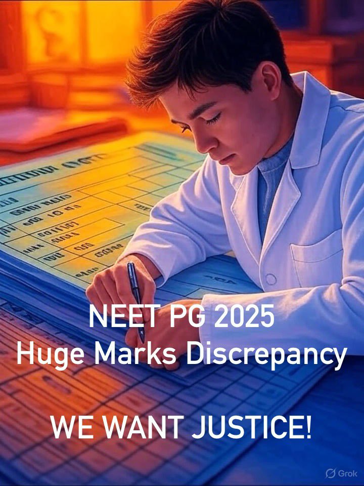 pgdiscrepancy's tweet image. #NEETPG2025 fiasco continues—no credible response sheets, no trust! Demand accountability from @MoHFW_INDIA &amp;amp; @NbeIndia . Join the movement! #NEETPGMARKSDISCREPANCY 

#NEETPGSCAM2025

#NEETPGDISCREPANCY

#NEETPGERROR

#NEETPGTRANSPARENCY

#NEETPGJUSTICE