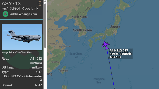 FMilcoms's tweet photo. #ASY 713 #7CF9C4 departed YBTL and heading north. https://t.co/SfnBkyZNqn