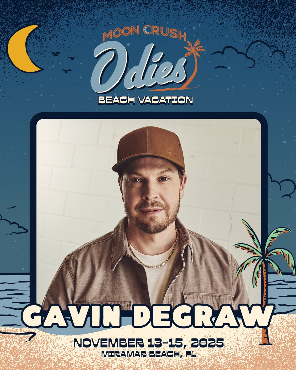 Gavin DeGraw fanpage (@degraw_fanpage) on Twitter photo This one’s going to be a good time! Excited to join my friends <a href="/OldDominion/">Old Dominion</a> at their Moon Crush Odie’s Beach Vacation in Miramar Beach, FL! See you guys in November ☀️ This one’s going to be a good time! Excited to join my friends <a href="/OldDominion/">Old Dominion</a> at their Moon Crush Odie’s Beach Vacation in Miramar Beach, FL! See you guys in November ☀️