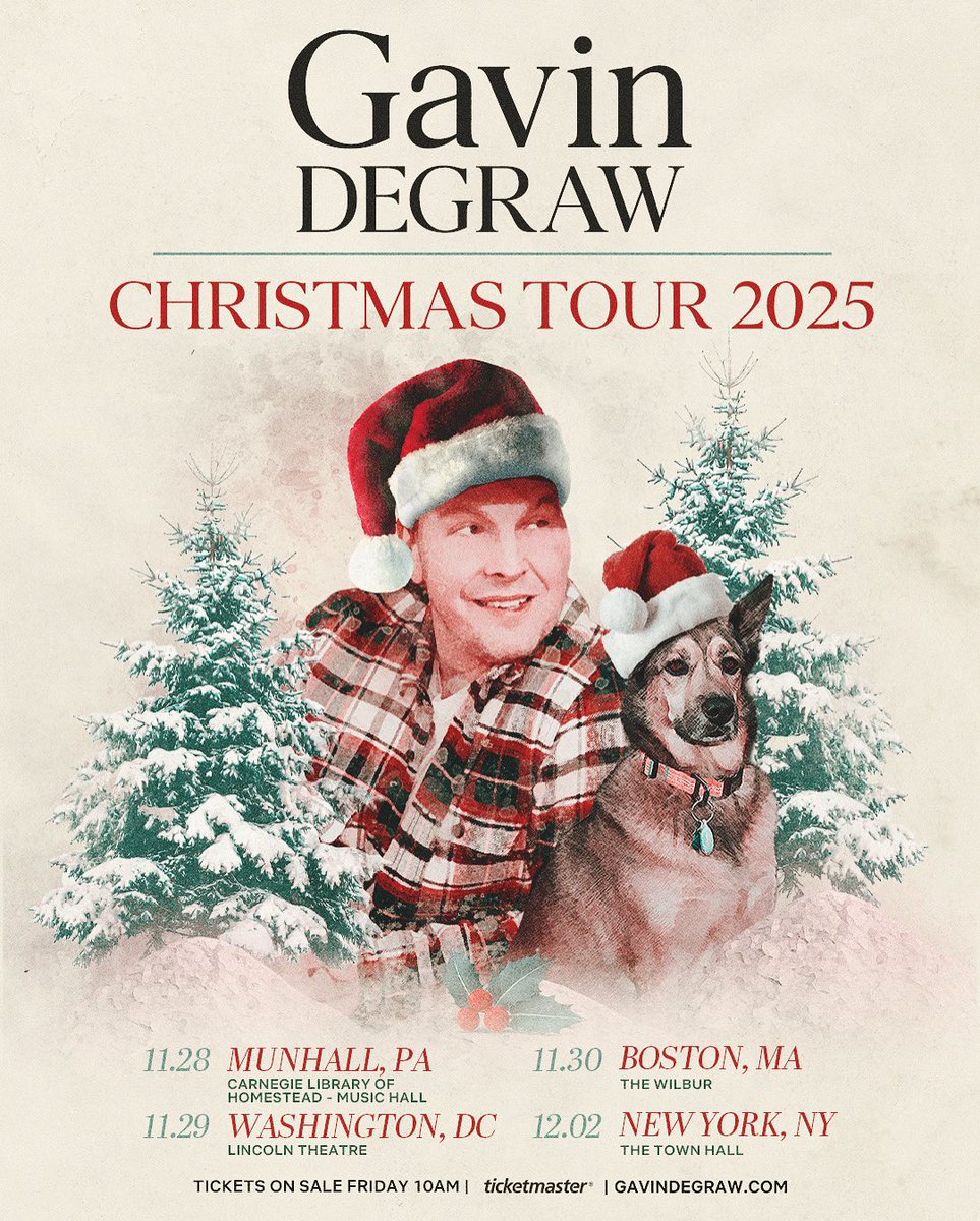 East Coast friends, tickets are on sale TODAY for our Christmas 2025 Tour!