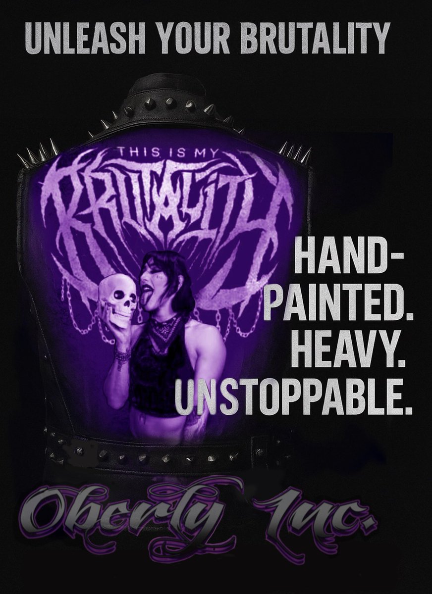 Jasonoberly's tweet photo. Working on my custom #brutality leather vest inspired by @RheaRipley_WWE distressing the leather adding studs and purple
Accents, portrait airbrushed with a kandy purple tone.  #jasonoberly #oberlyinc #RheaRipley #fanart #wwe #leathervest https://t.co/TFoeoUcAzO