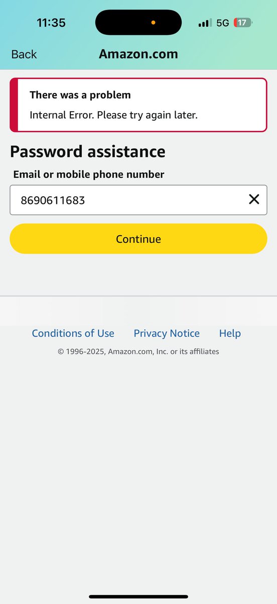 Dev__op's tweet image. Lagta hai amazon ke application pe kisi ne error handling nhi ki hai
@amazon @amazonIN