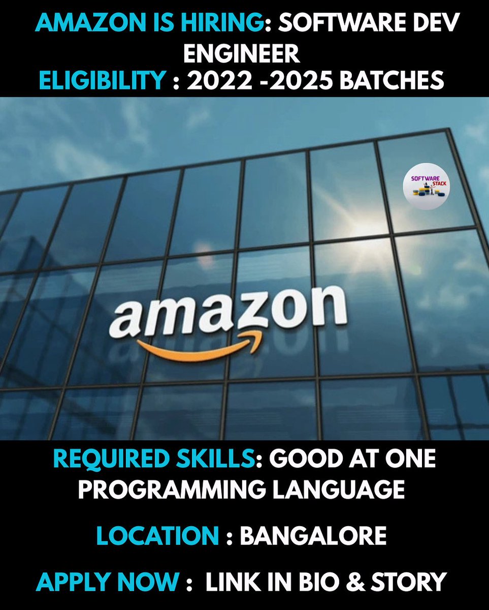 softwarecontent's tweet image. Apply Now - softwarestack.in/microsoft-amaz…

Follow @softwarecontent for more job updates.

#software #softwarecompany #softwarestack #softwarejobs #google #internships