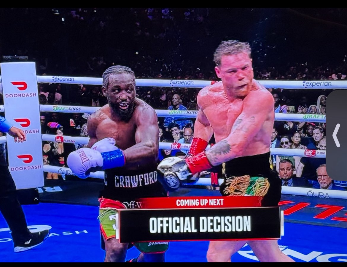 What a great fight between Canelo Alvarez vs Terence “Bud” Crawford.

You put on on an amazing performance 
<a href="/terencecrawford/">Terence Crawford</a> 💯💯

Now, no one can say you haven’t earned your RESPECT!! 💪🏽

Congratulations!! 🥊🥊 🥇

#Boxing #CaneloCrawford