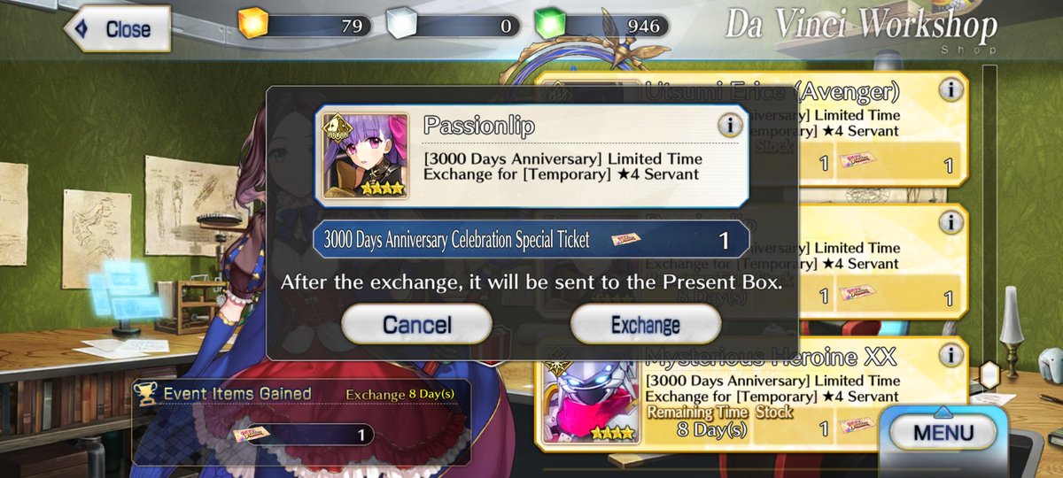 FGOFESS's tweet image. *FGONA passionlip berguna buat ORT Raid di chapter xibalba nggak? Makasih