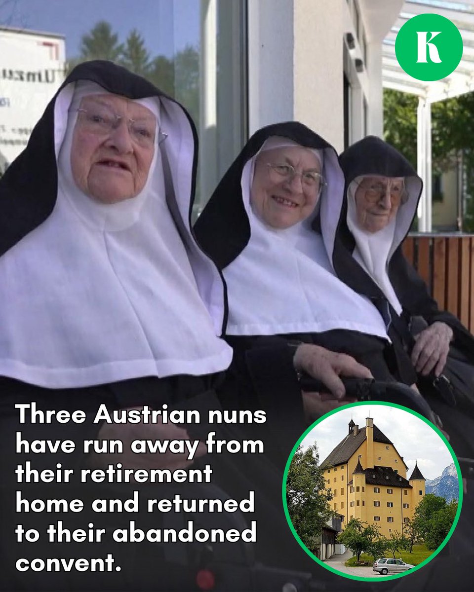 Three Austrian nuns are making headlines after running away from their retirement home and returning to their abandoned convent. With the assistance of a locksmith and some former students, the women were later able to regain access to the convent.