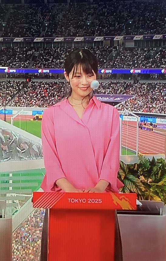 世界陸上2日目は、ピンク美桜ちゃん🩷 #今田美桜 #世界陸上東京2025