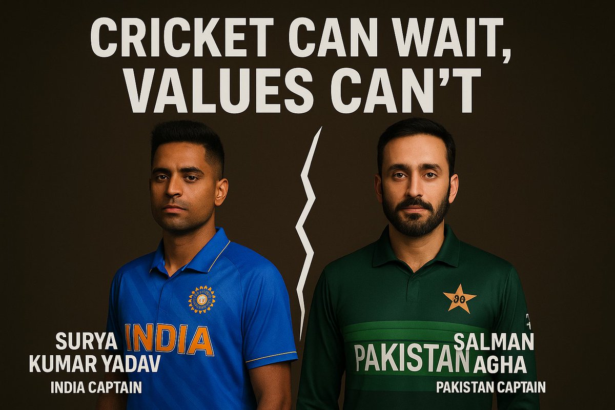 amardeepbajpai's tweet image. Cricket can wait. Values can’t. 🇮🇳

India vs Pakistan isn’t just about runs; it’s about conscience.

When borders bleed, can we call it just a game?
Sometimes walking off sends a louder message than any trophy.

Should India play… or take a stand?

#AsiaCup2025 #indvspak2025