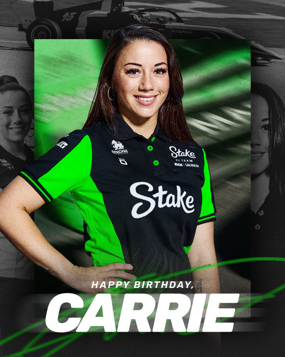 Stake F1 Team KICK Sauber (@stakef1team_ks) on Twitter photo Wishing the happiest of birthdays to our Team Brand Ambassador and former F1 Academy driver <a href="/carrie_one/">Carrie Schreiner</a> ๐๐ฅณ Wishing the happiest of birthdays to our Team Brand Ambassador and former F1 Academy driver <a href="/carrie_one/">Carrie Schreiner</a> ๐๐ฅณ