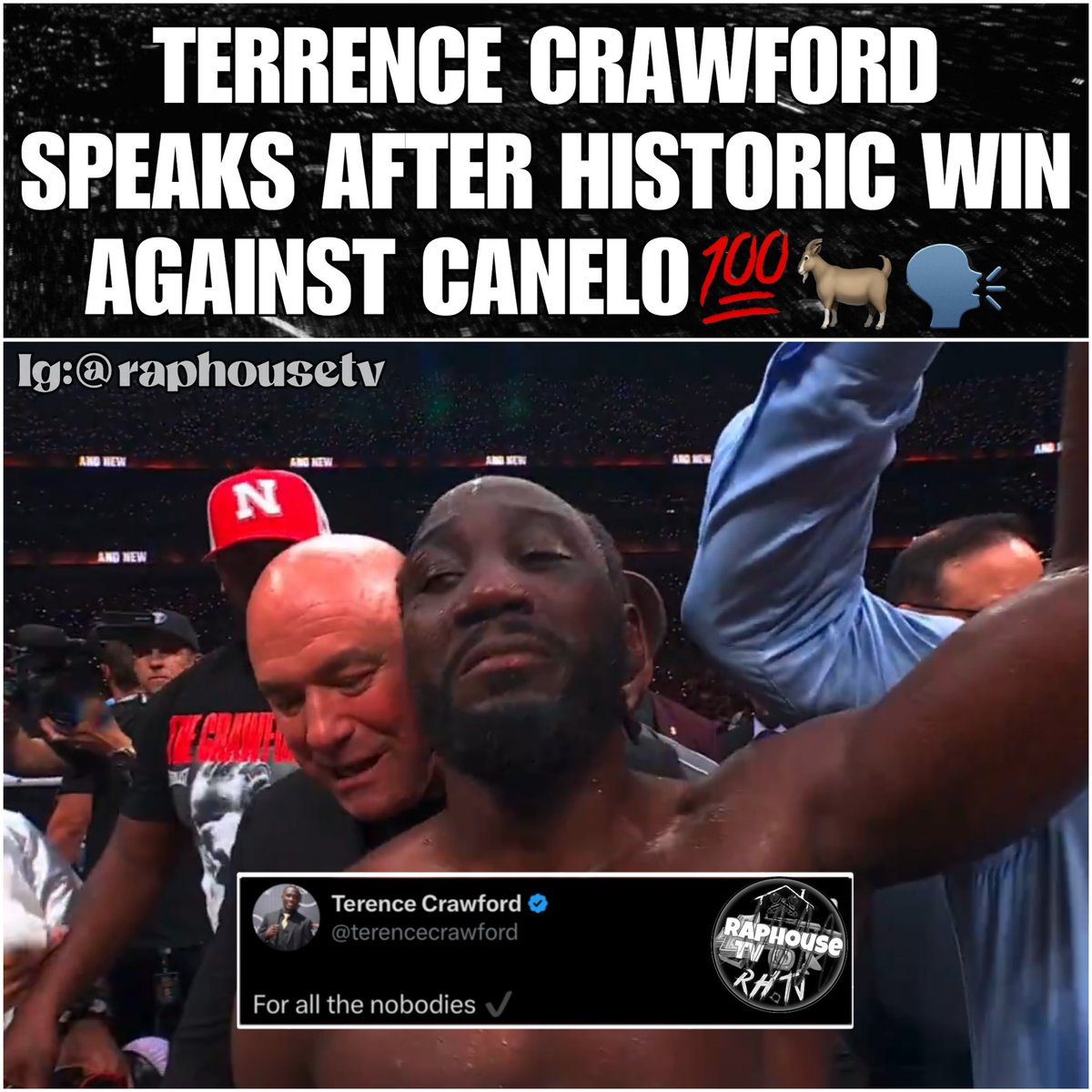 Terrence Crawford Speaks after Historic Win against Canelo 🐐🗣️ “for all the nobodies” 💯