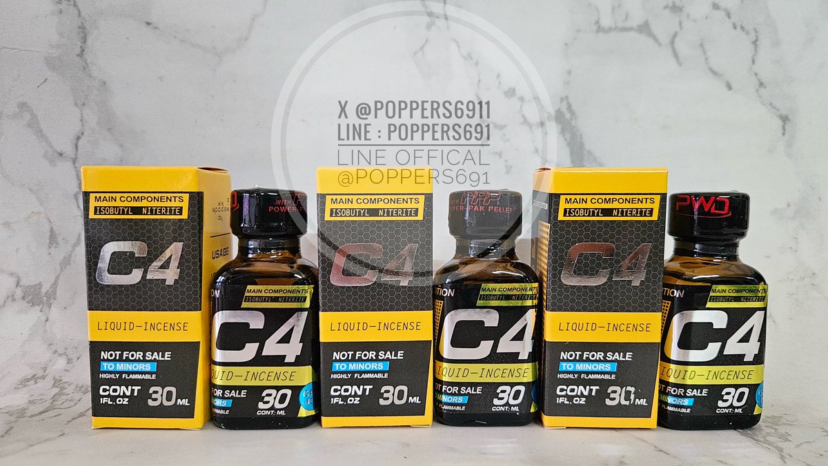 ✨Poppers แท้ 100% รับประกันคุณภาพ✨
⚡️C4 ขนาด 30 ML. 
📌ราคา 1,200 บาท 2 ขวด ลด 200 บาท คละได้คับ (ภาพถ่ายจากสินค้าจริง)
📌ป๊อปเปอร์ของทางร้านใหม่ตลอดไม่ค้างสต็อคครับ
📬จัดส่ง Flash 40 บาท ตัดรอบส่งทุกวันเวลา 13.00น.
📌ส่ง lineman 09.00-23.00น.ทุกวัน
👉สนใจทัก inbox หรือแอดไลน์