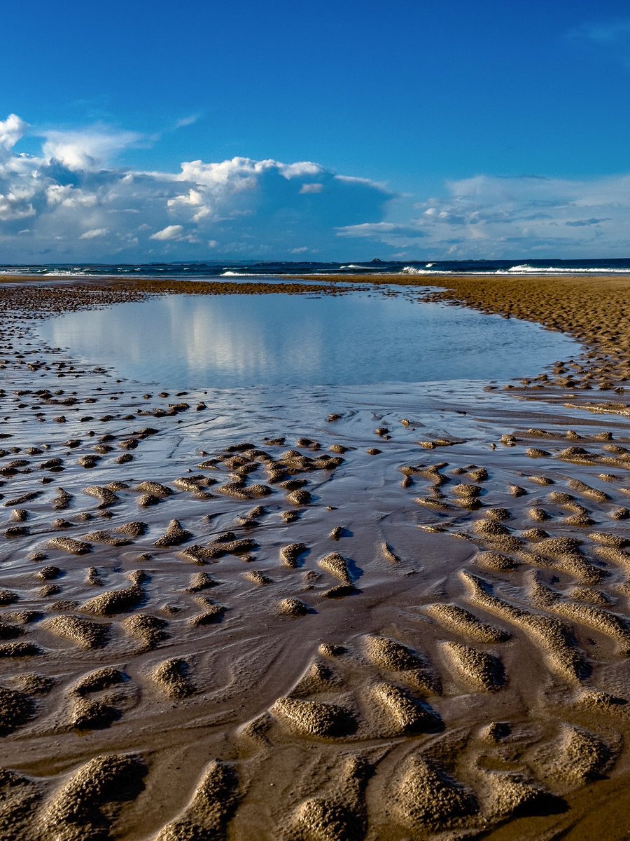 A last, long, lingering look back towards the the One isle on the horizon last night from Bamburgh. Two weeks in heaven always goes too soon. Reality bites (: