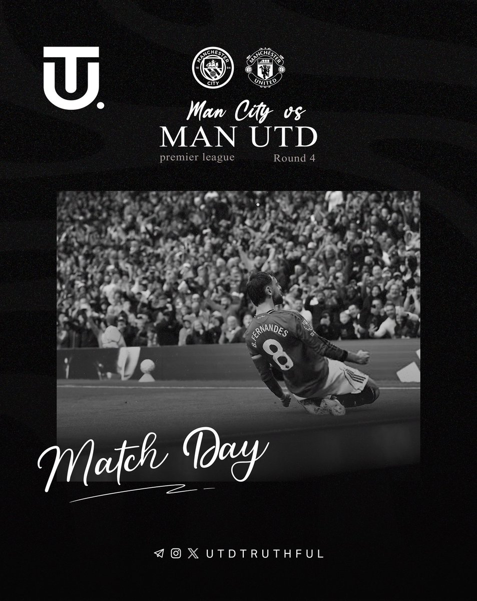 𝗜𝗧'𝗦 𝗠𝗔𝗧𝗖𝗛𝗗𝗔𝗬!

🏆 Premier League
🏟️ Etihad Stadium
🆚 Man City
⏰ 16:30 BST

#MUFC