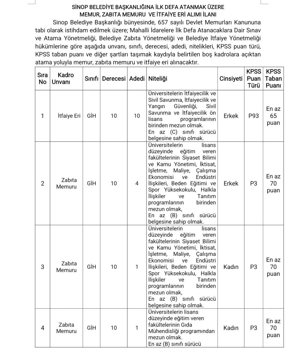 📍Zabıta Memuru Alım İlanı 👮🏻‍♀️👮🏻

yerelyonetimler.csb.gov.tr/sinop-belediye…

📍#ŞehrinMerkezinde 📍#TürkZabıtası
📍#ŞehirBizeEmanet 📍#ZabıtaTeşkilatı