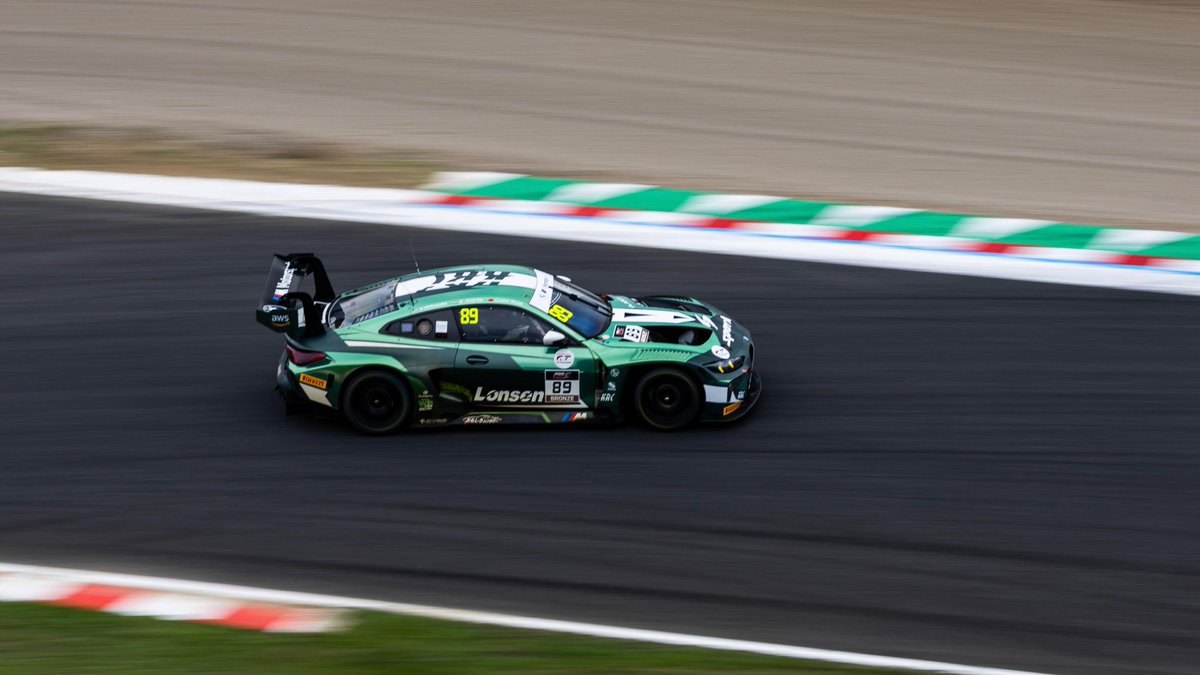 BMWMotorsport's tweet photo. The Team KRC #89 BMW M4 GT3 EVO is fighting for the Bronze victory at the @IntercontGTC Suzuka 1000KM!

After three hours of racing, @NeilVerhagen, Maxime Oosten and Ruan Cunfan are in P2 in the class.

#IGTC #Suzuka1000km https://t.co/ecYLPVm5VR