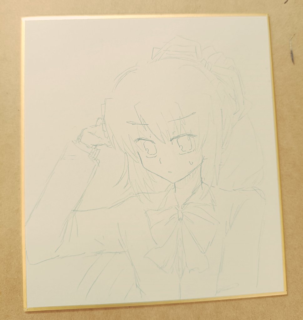 色紙の下描き　これはイケメンルチアさん
