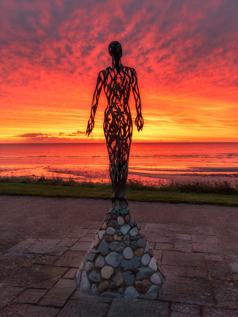 Epic sunrise at Laytown, Meath this morning.