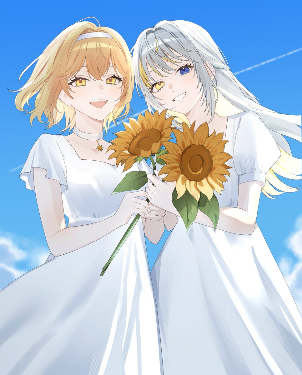 ❤ひまわり様❤ 2025/07/27(日)】💥☀️💥 向日葵さんのツーショット ❤️と💛の