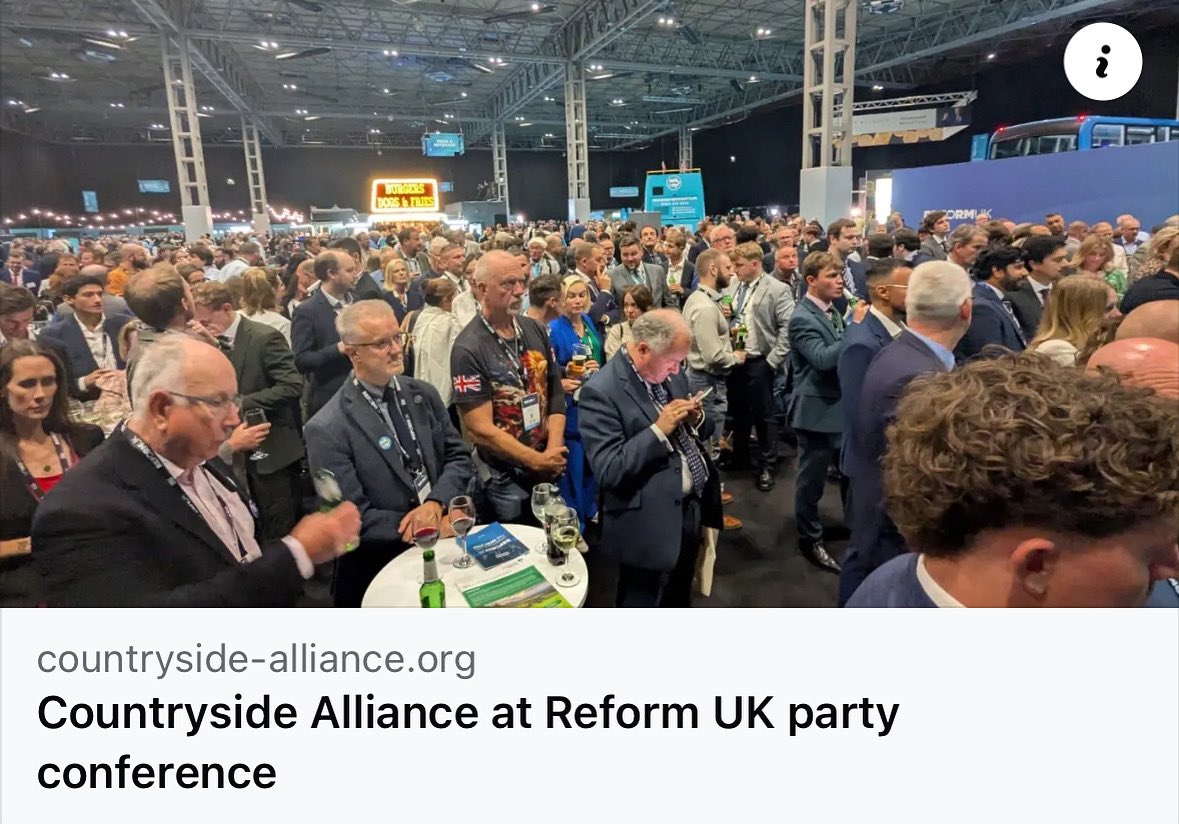 To say the Countryside Alliance Fringe Meeting, that Richard Tice MP and I were asked to speak at, which was an honour, at the UK <a href="/reformparty_uk/">Reform UK</a> Conference was packed, would be an understatement! 

Packed with people who care about our countryside and are fed up with people who