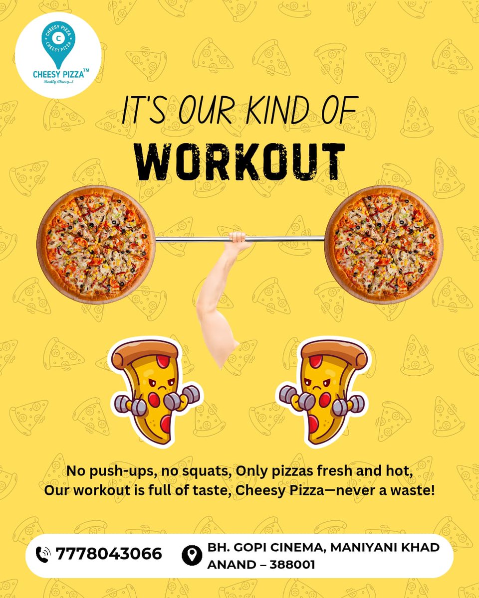 Cheesy190921's tweet photo. Gym for Mouth..🍕 https://t.co/wrYYiOUAM3