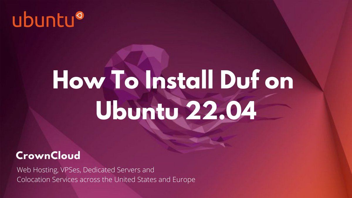 crownclouds's tweet image. Want a better way to check disk usage?
Learn how to install Duf on Ubuntu 22.04 in just a few steps!
wiki.crowncloud.net/?How_To_Instal…
#Ubuntu #LinuxTools #SysAdmin
