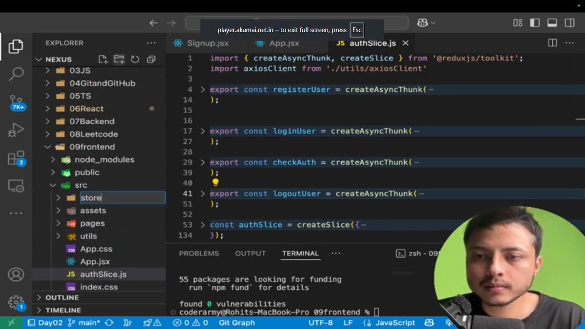 savita_gurjar30's tweet image. Topic: MegaProject: Leetcode

@rohit_negi9

Lecture 13: Login and Signup Feature 

GitHubRepo:github.com/savigurjar/Lee… 

#LeetCodeProject #MegaProjectSeries #CoderArmy #RohitNegiBhaiya