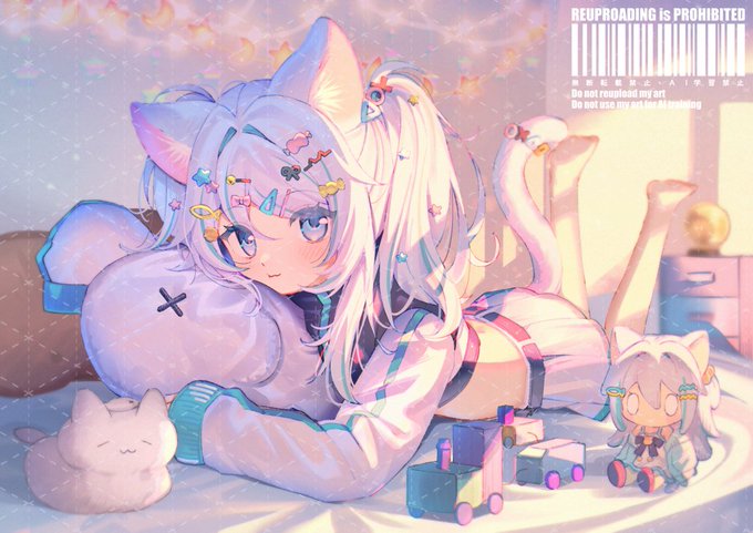 猫野しゆちゃん 二周年記念の一枚🍲💥 #しちゅあーと 