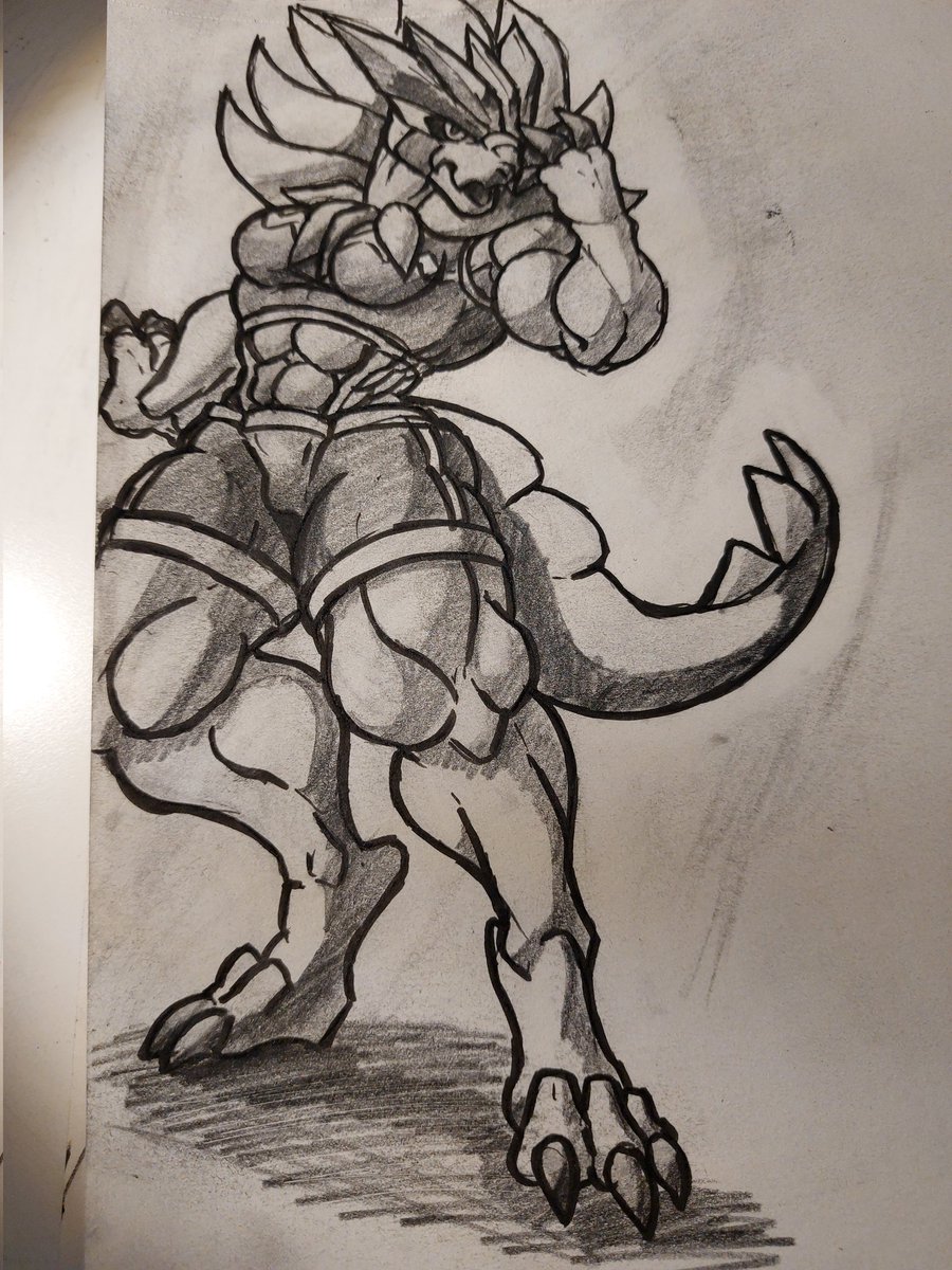 I feel so bad. Not only have I not finished the requests, but while testing these characters, my main pen lost its ink. I feel like I drew them very wrong. The Tyrantrum was inked too irregularly. Still, I hope you like em <a href="/Leafy_Disaster/">Aquela coisa Edgy</a> #art #fanart #paperart #drawings