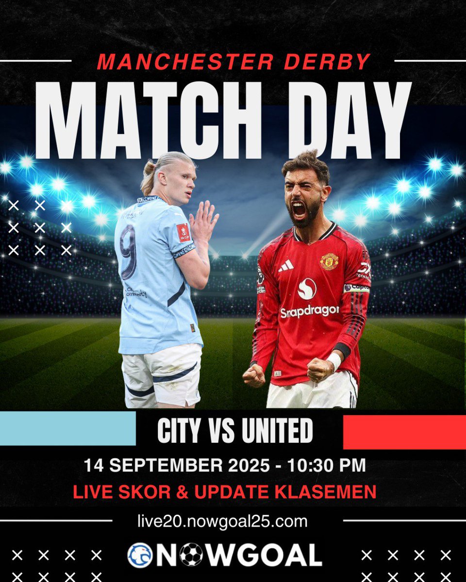 Kuis Tebak Skor Man City vs Man Utd - by NowGoal 

1. Wajib Retweet Postingan ini
2. Wajib hashtag #KuisInfosuporter
3. Hadiah total 50ribu untuk 2 pemenang.
4. Kuis ditutup pas Kick Off  

Preview pertandingan bisa dibaca di >> tips.nowgoal25.com/article/126187…