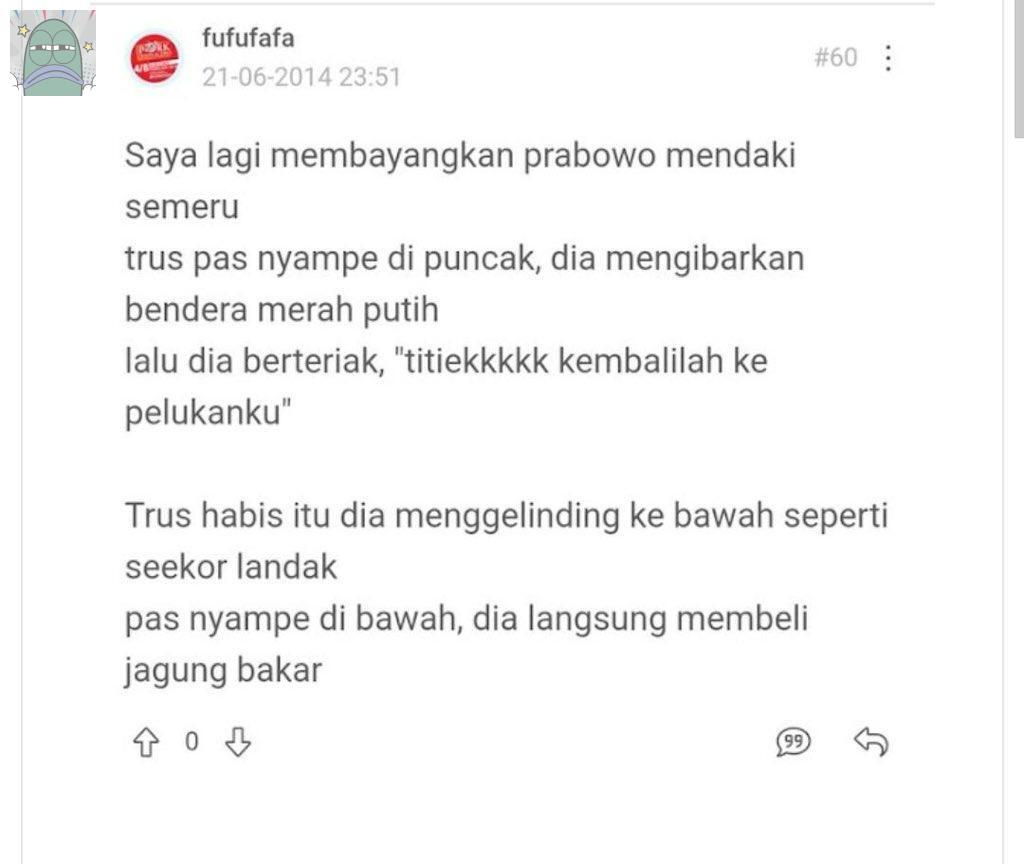 💚 masih bertanya-tanya kobisa ya si fufufafa bisa kepikiran ngetik gini 😩