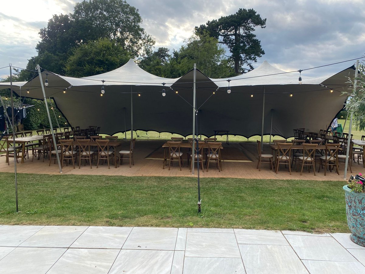 Our 10.5m x 15m stretch tent created the perfect contemporary space for this family celebration. Whether you’re hosting a party, wedding or corporate event, stretch tents offer cover while blending with their surroundings. A great choice if you’re looking for something different.