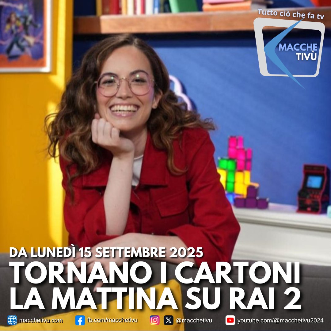 🚀 Da lunedì 15 settembre, tutte le mattine (6:50-7:45) su Rai2 arriva #OnAri, il nuovo show di #RaiKids!

✨ Con Arianna Craviotto, i Puffi, i Peanuts, le Winx e BIP 🤖, tra giochi, sketch e tanta fantasia!

#OnAri #Rai2 #RaiKids #Tv #Bambini