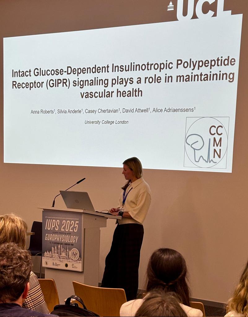 It’s been a fantastic week at <a href="/TheIUPS/">IUPS</a> meeting in Frankfurt. Grateful for the opportunity to share our latest findings on the role of GIPR in vascular health—exciting insights ahead! #IUPS2025 #VascularBiology #GIPR #incretins