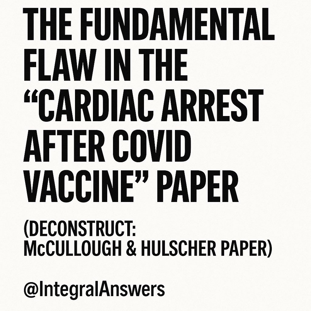 IntegralAnswers's tweet image. Peter McCullough and Nicholas Hulscher’s Paper. 

Let’s take a closer look: