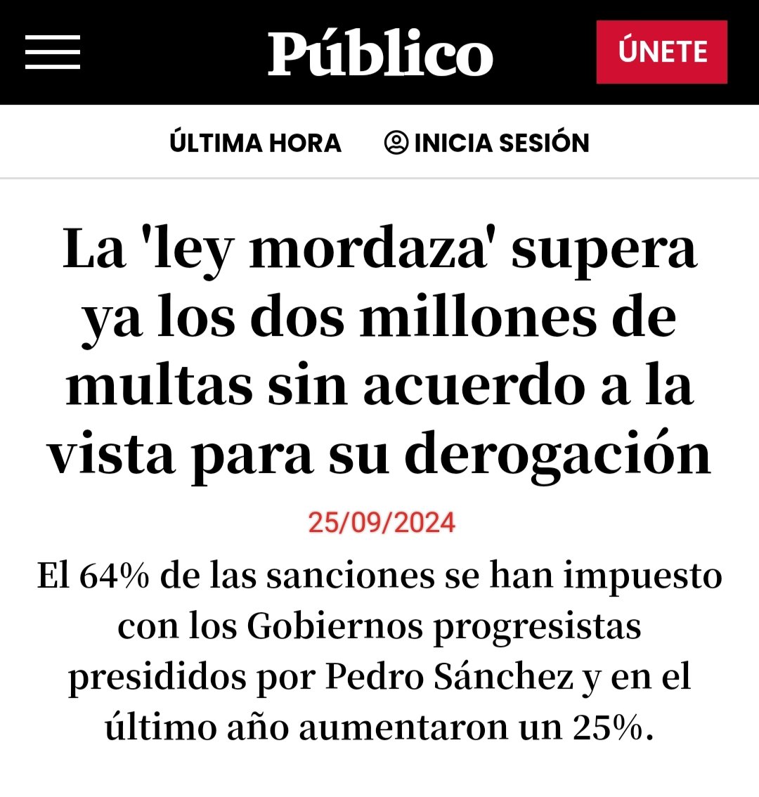 3️⃣7️⃣2️⃣4️⃣ días SIN DEROGAR la #LeyMordaza ni REFORMAR el Código Penal, de ellos 2️⃣1️⃣0️⃣9️⃣ días CON GOBIERNO DEL .<a href="/PSOE/">PSOE</a> 
¡Pedro .<a href="/sanchezcastejon/">Pedro Sánchez</a> eres RESPONSABLE del mantenimiento de estas REPRESORAS y ANTIDEMOCRÁTICAS normas que ocasionan innumerables VÍCTIMAS INOCENTES, como