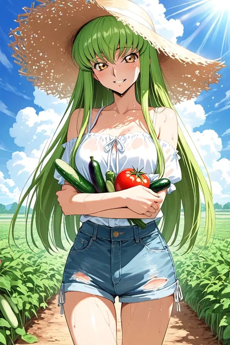 野菜で前菜は揃ったな……メインディッシュの肉は、おまえだ。
C.C.
#AIイラスト