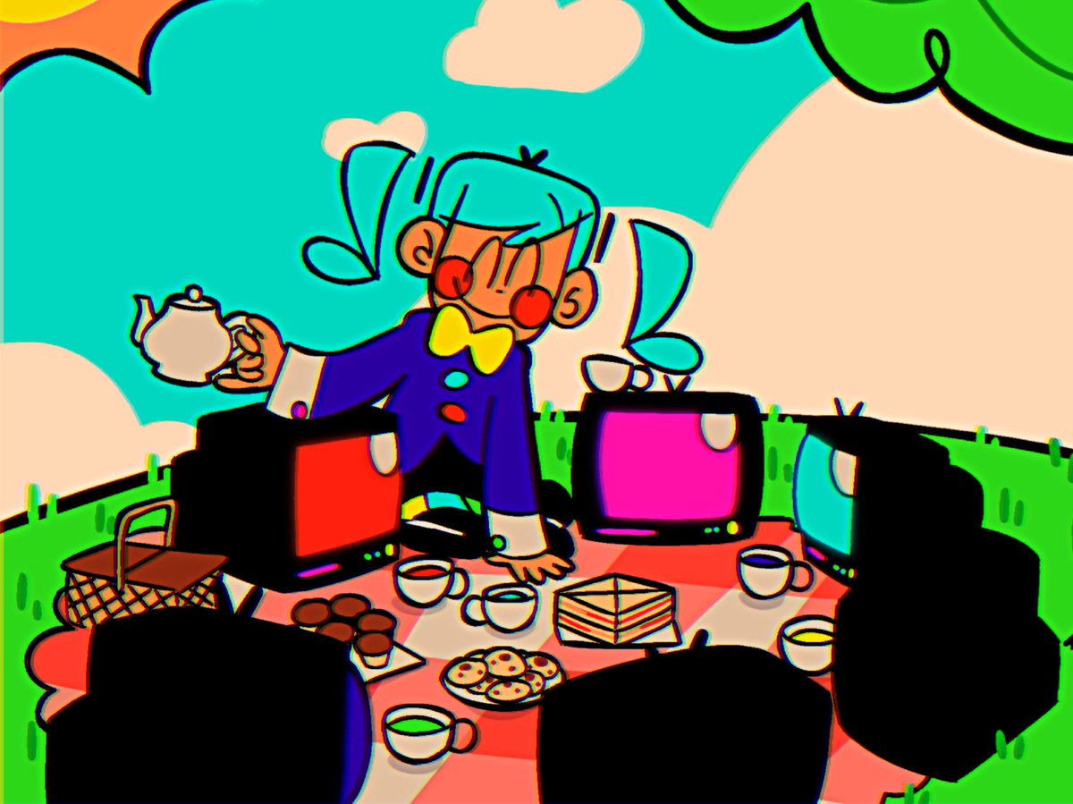 A headcanon‼️‼️ I thought 'What if Miku treats those little tv things as her friends'
#STATICMIKU #flavorfoley_fa
